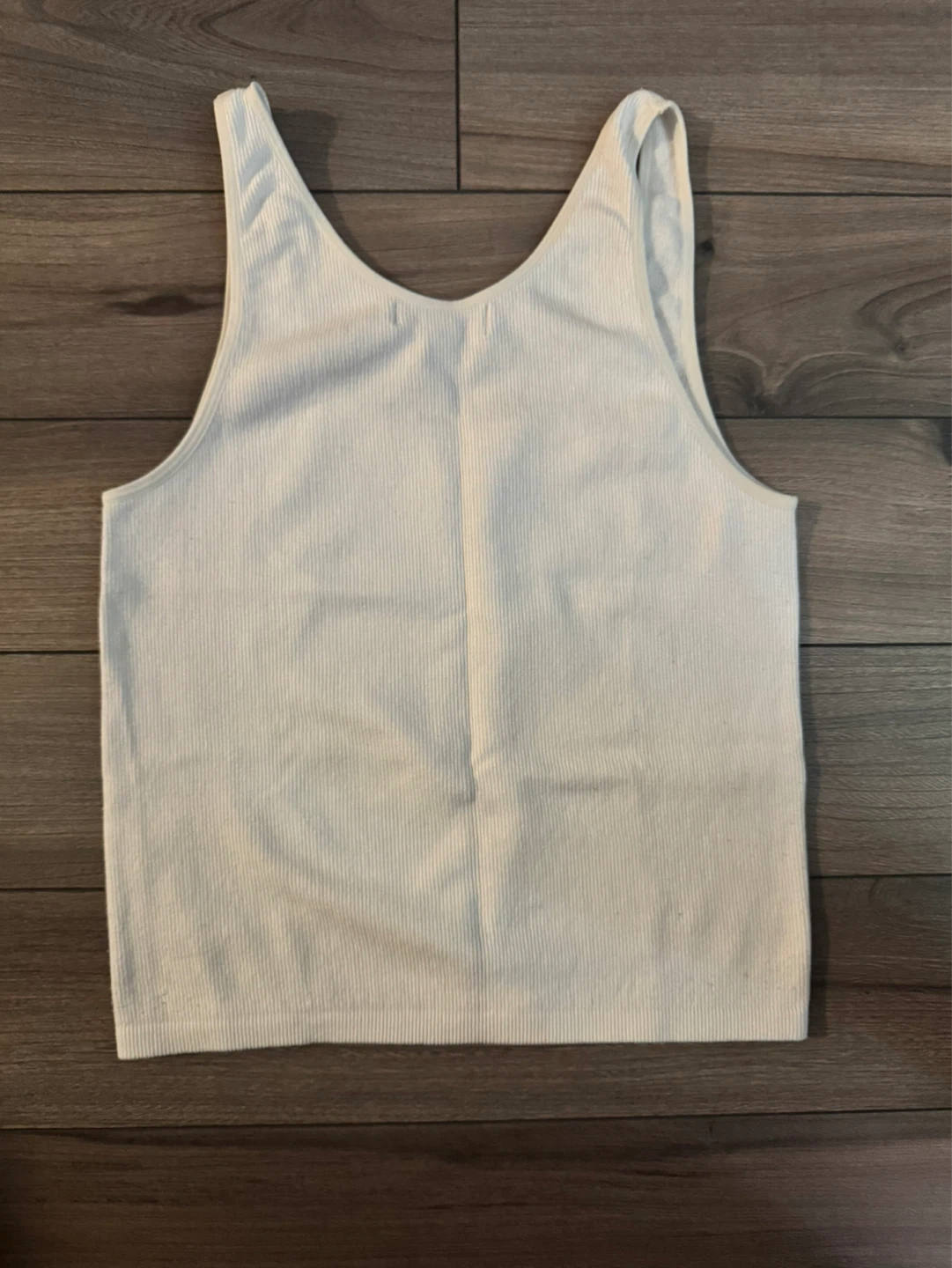 SWS Essentials White Ribbed Tank Top - Large - photo 3