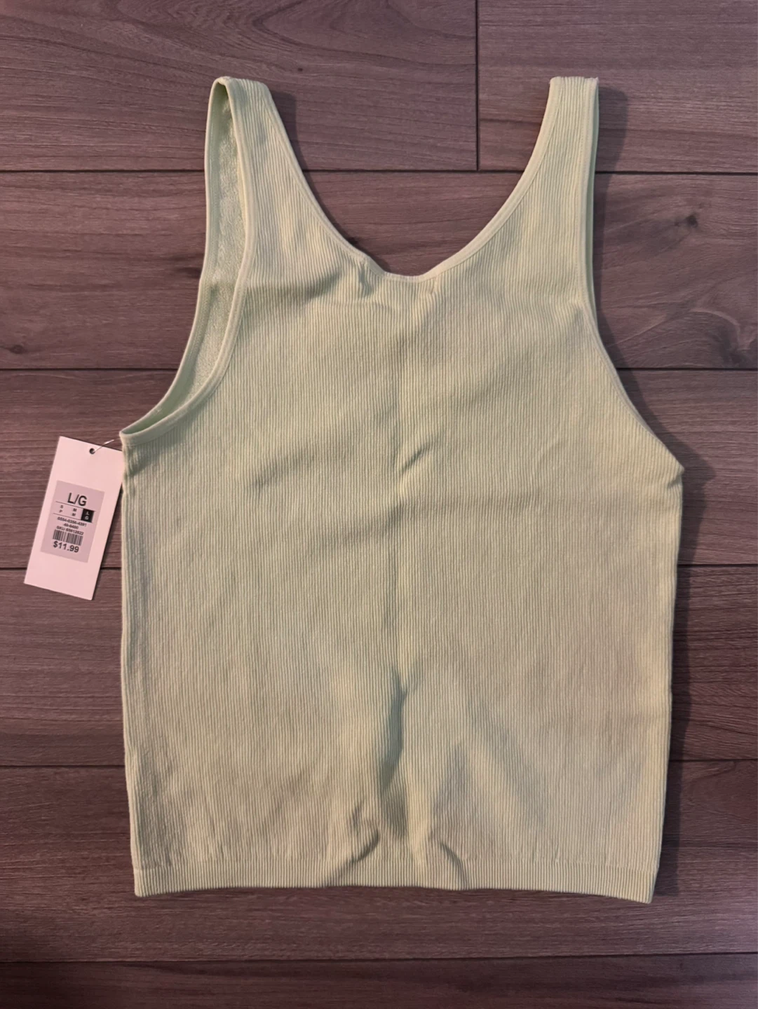SWS Essentials Women's Ribbed Tank Top - Light Green, Size L - photo 2