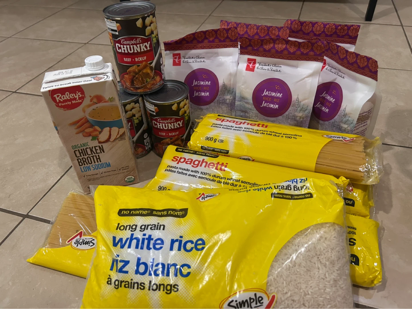 Free food …Grocery Bundle: Rice, Pasta, Broth & Canned Goods