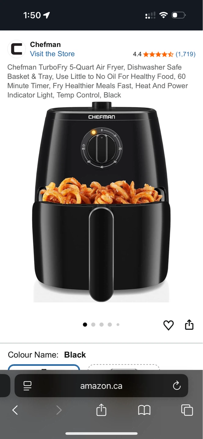 Chefman TurboFry 5-Quart Air Fryer *NEW* - photo 4
