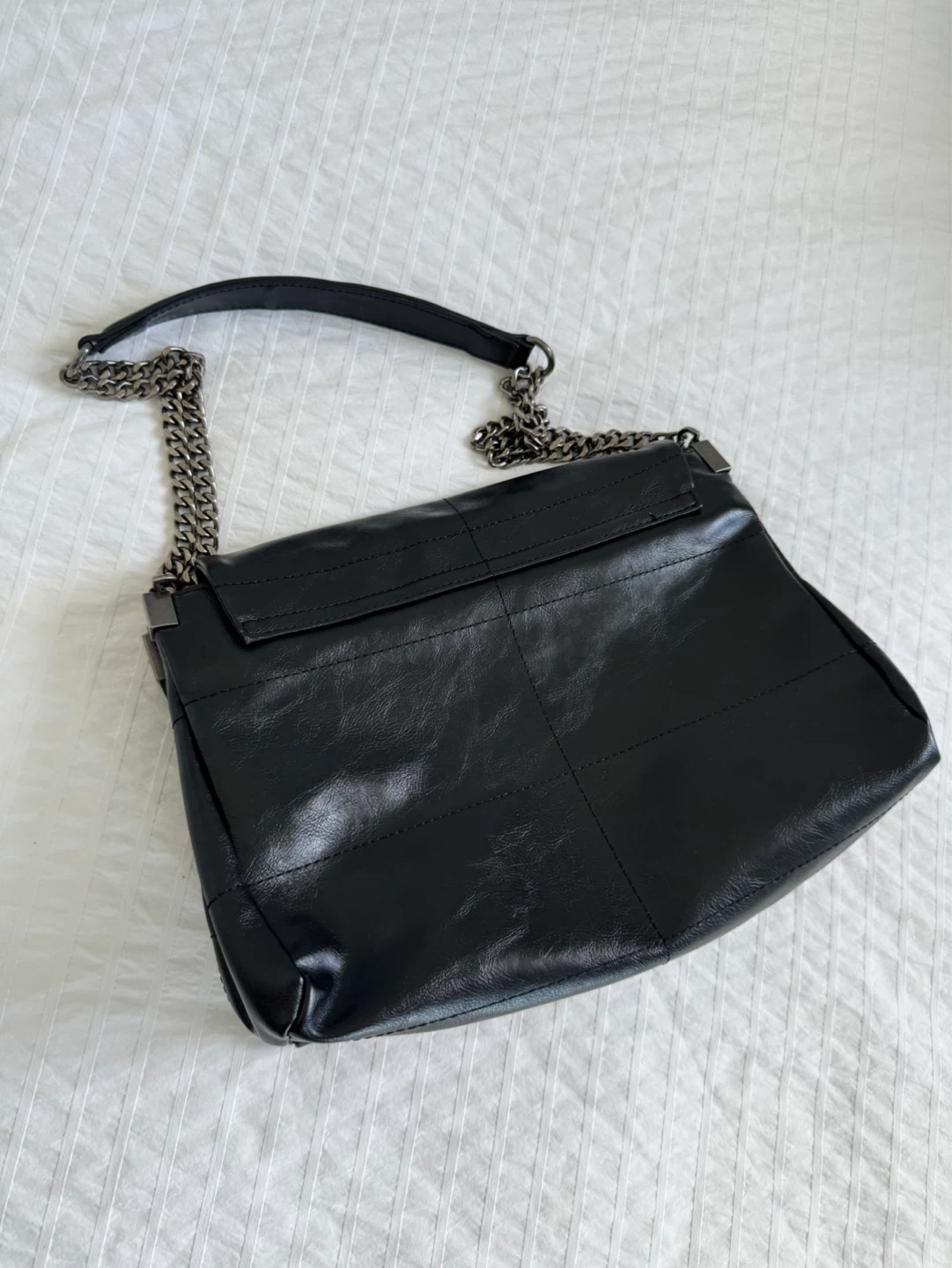 ZARA Black Shoulder Bag with Chain Strap – Effortless Chic - photo 5