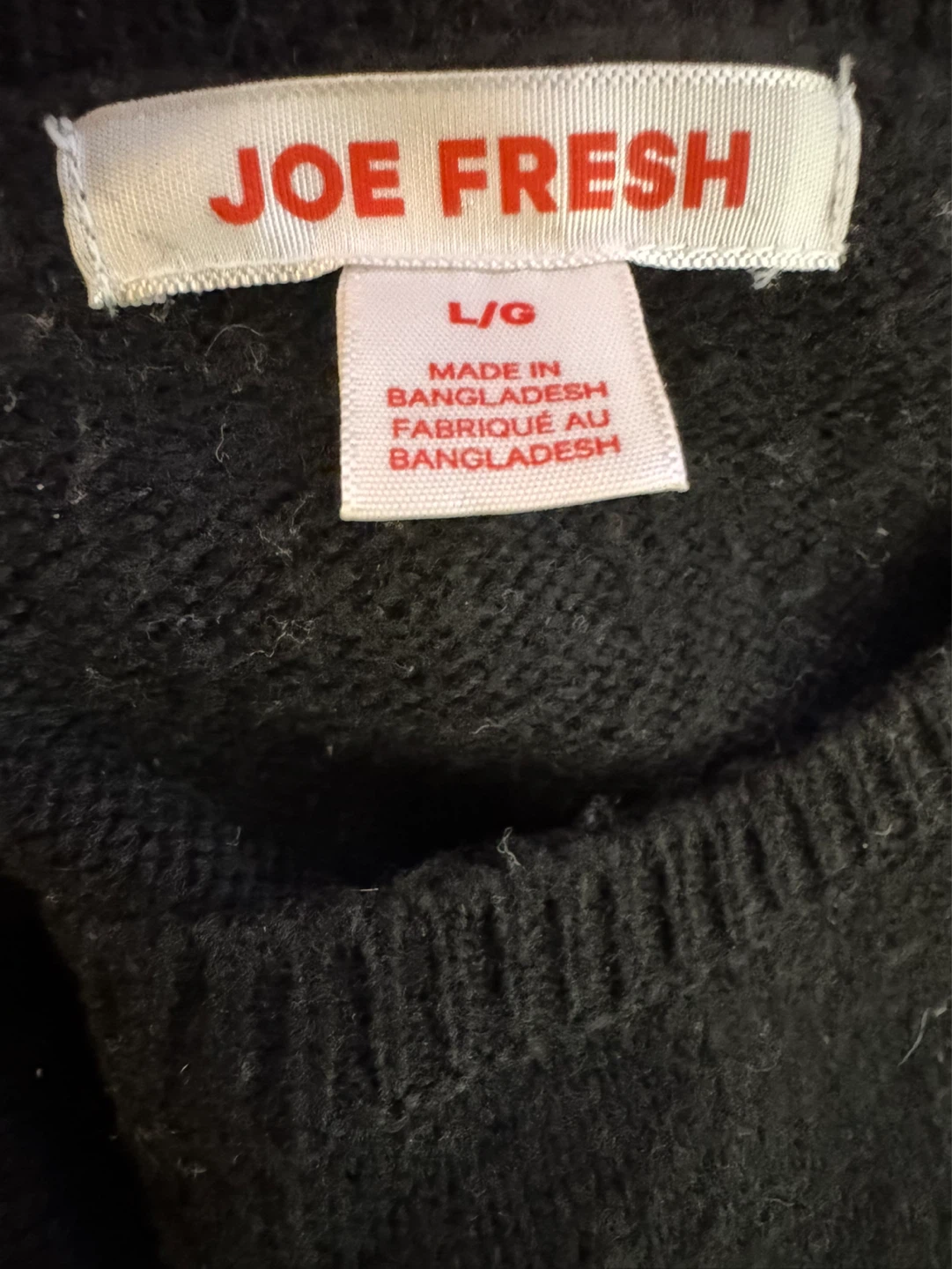 Joe Fresh Black Sweater with White Bow - L/G - photo 3