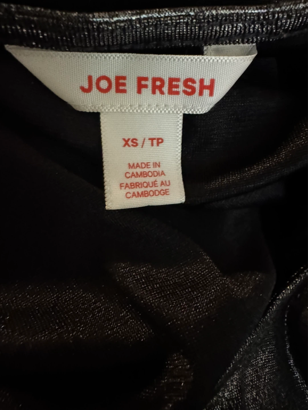 Joe Fresh Silver Metallic T-Shirt - XS - photo 3