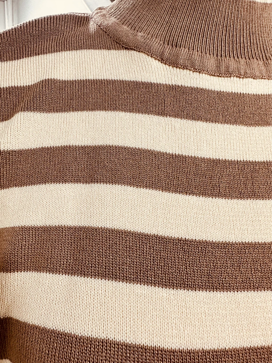 Striped Mock Neck Sweater - photo 2