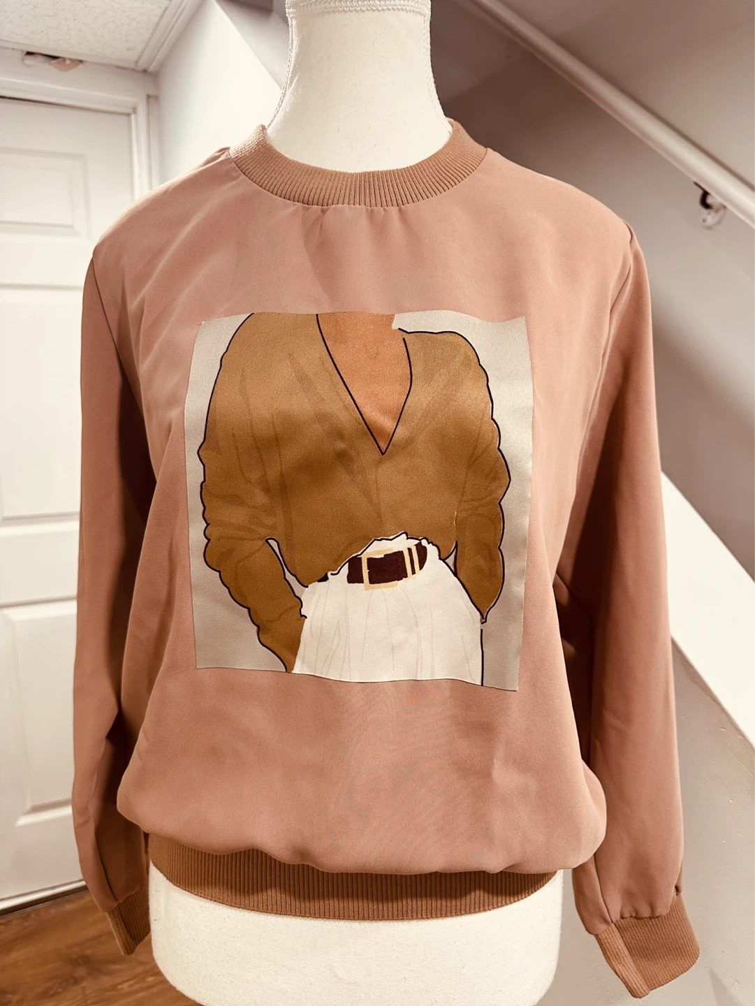 Buy 1 get free  Pink Graphic Crewneck Sweatshirt