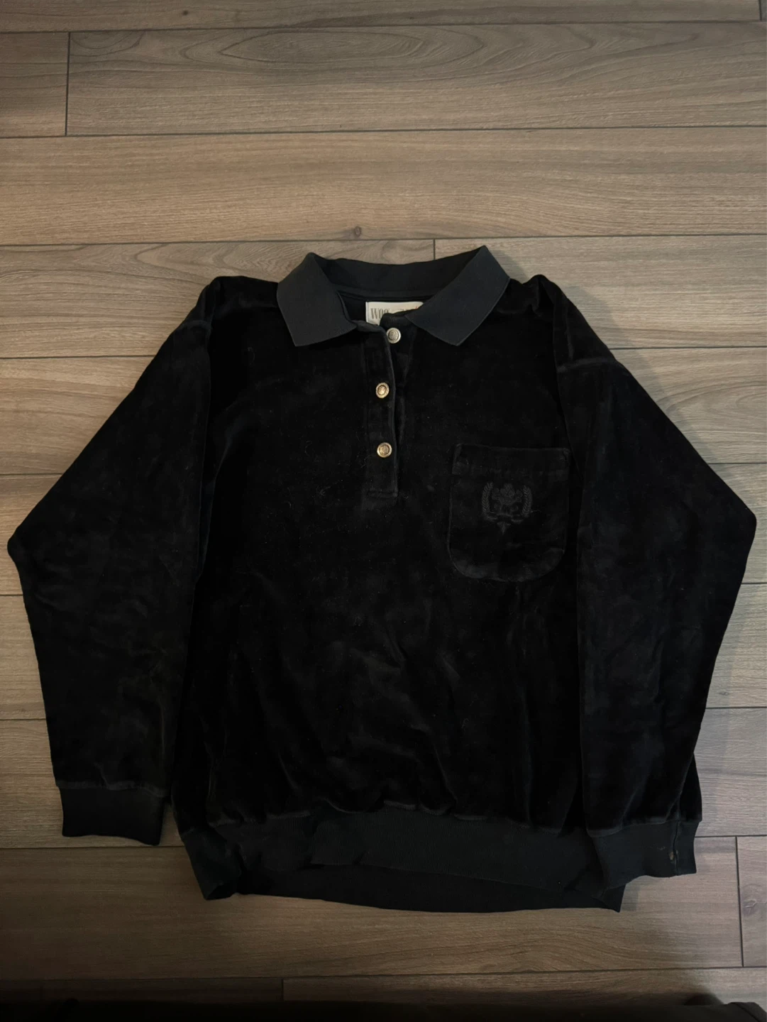 Woodward's Black Velour Pullover M/M