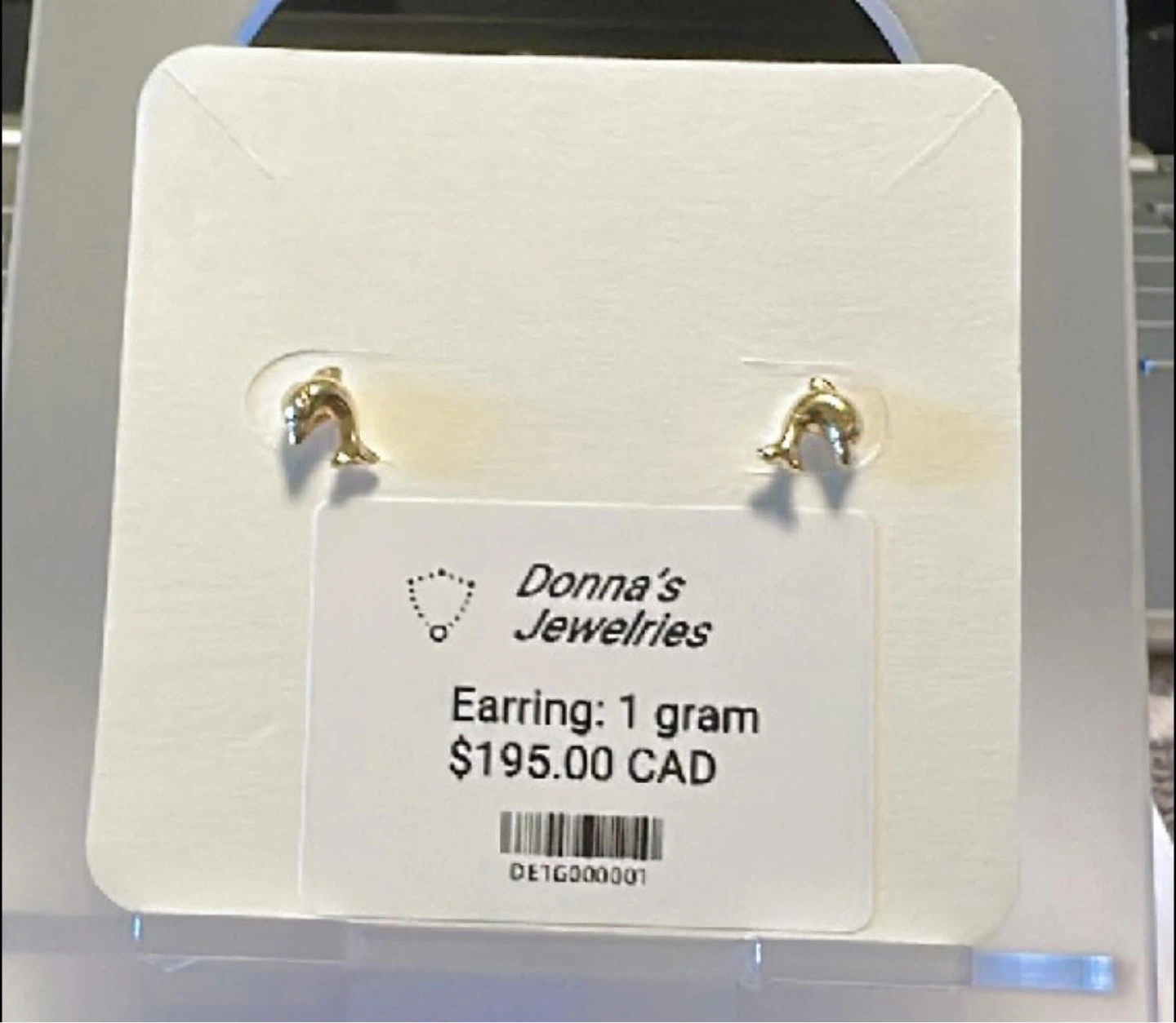 Donna's Jewelries Gold Dolphin Earrings