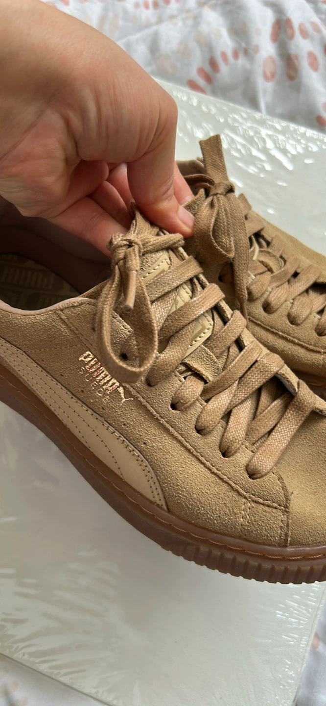 Puma Suede Platform Trainers - Tan/Brown - photo 2