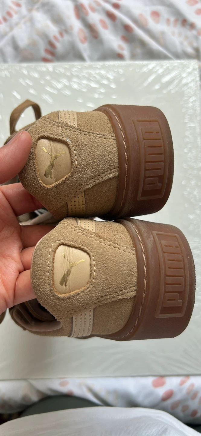 Puma Suede Platform Trainers - Tan/Brown - photo 4