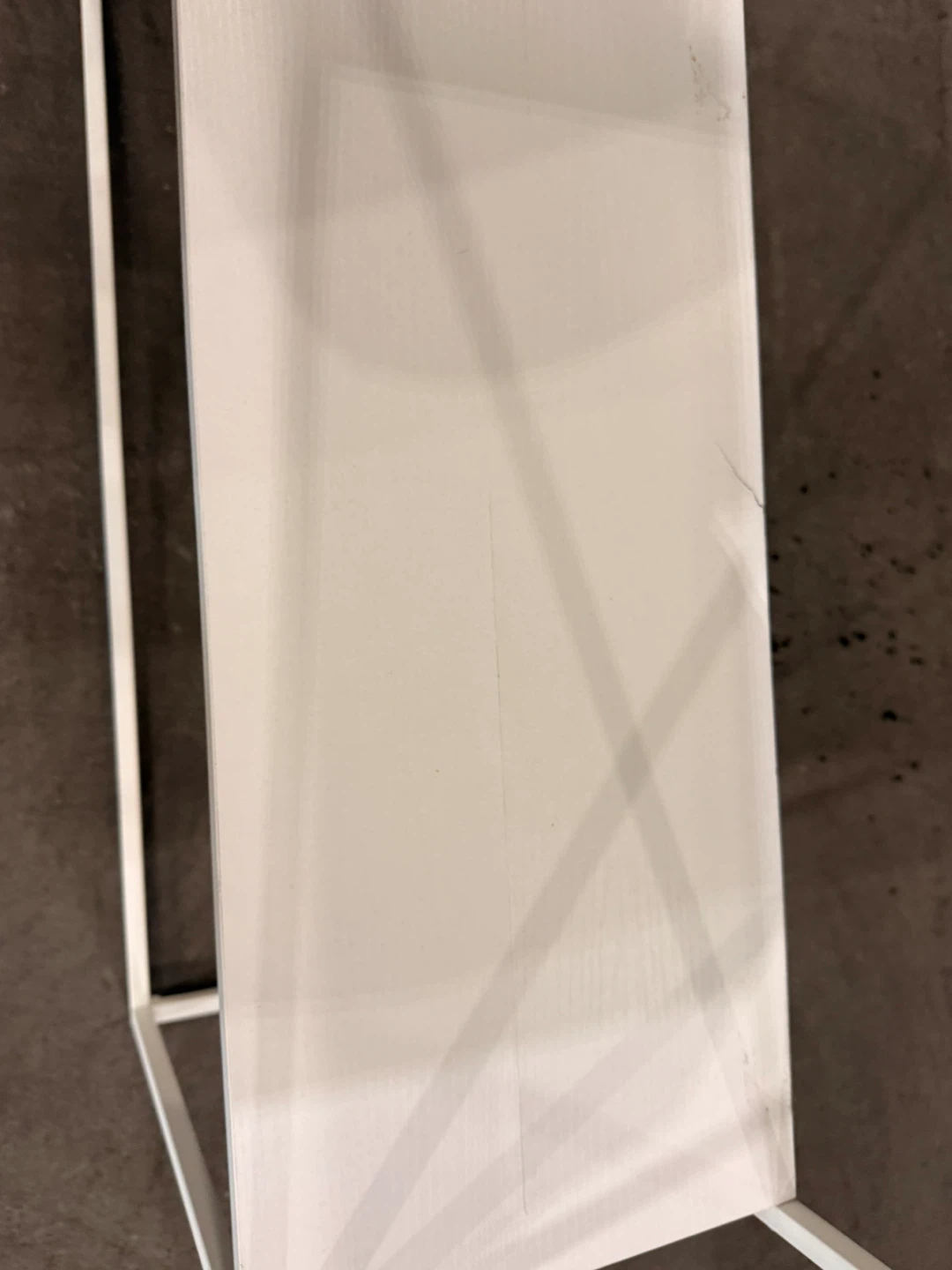 White Metal 2-Tier Console Table - photo 2