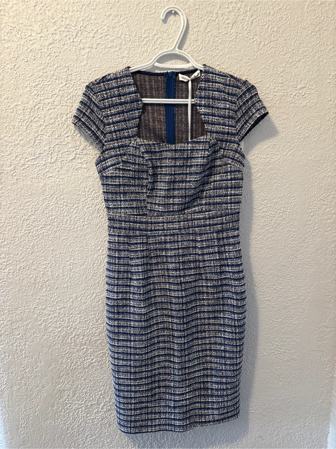 NEW Grace Karin Women's Tweed Dress - Blue/White Plaid