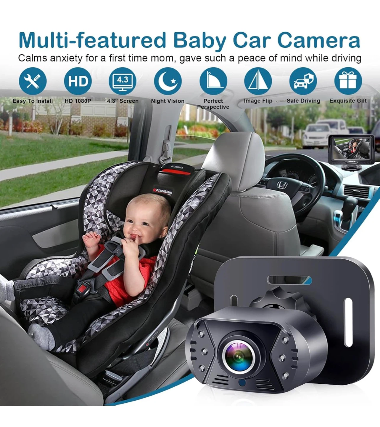 Baby Car Camera with 4.3" Screen B35 - photo 4