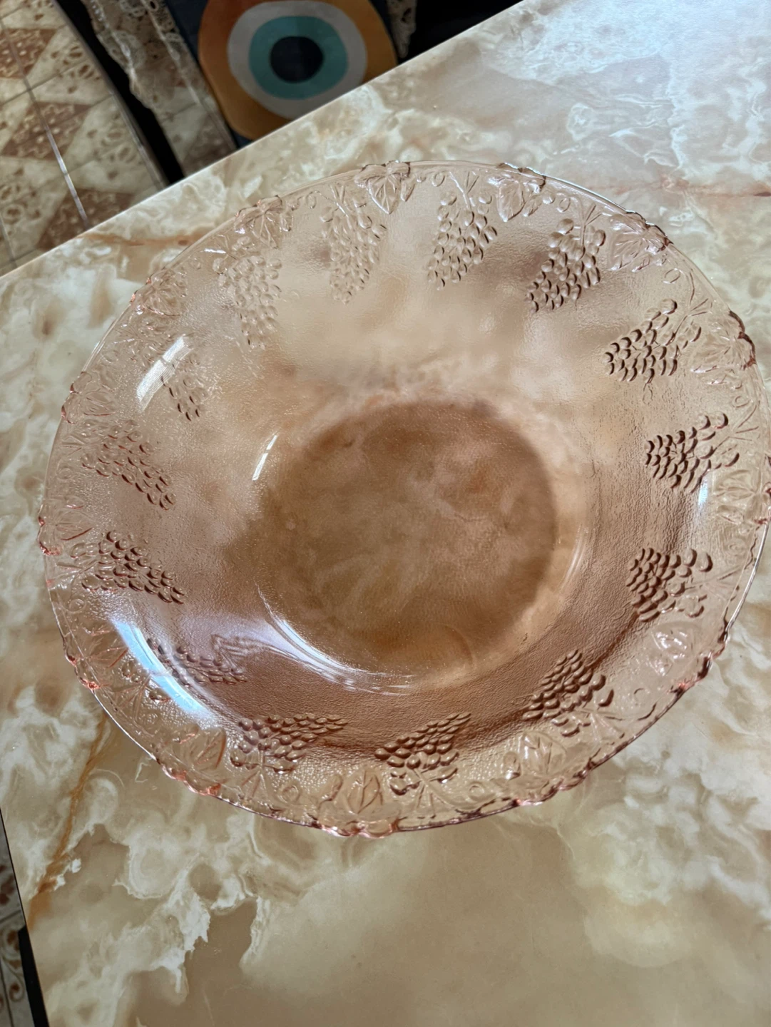 Pink Depression Glass Bowl & Plate - photo 2