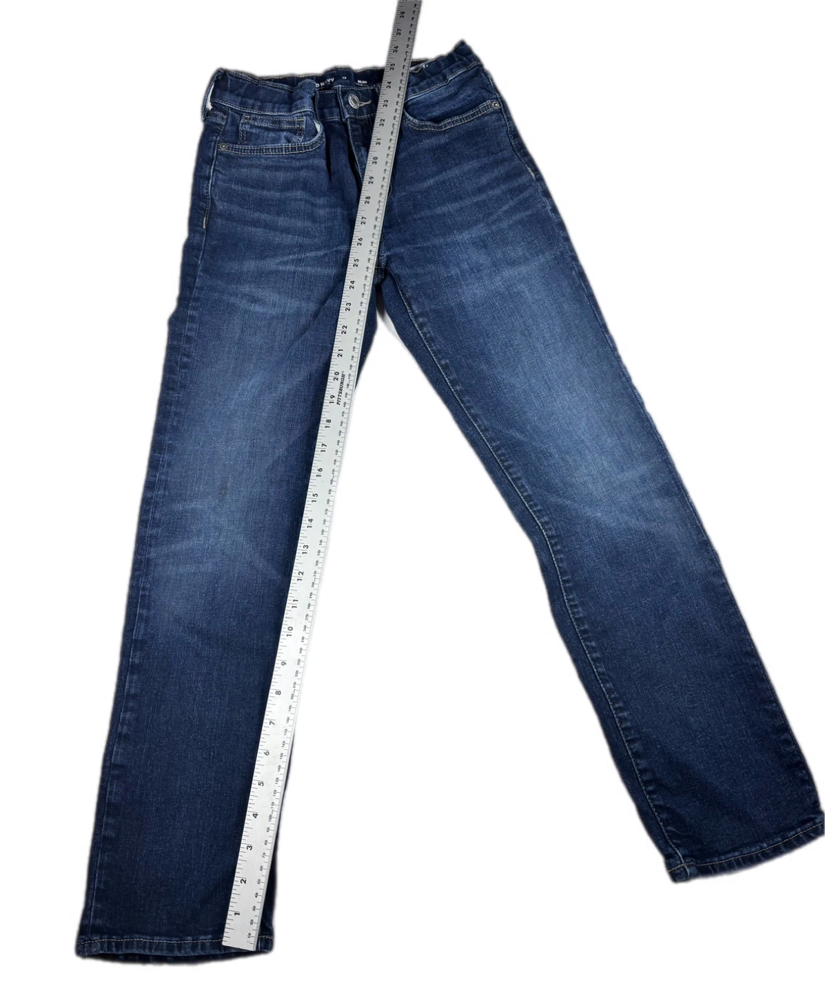 Old Navy Boys Jeans Size 12 Slim Fit Dark Wash Denim - photo 4