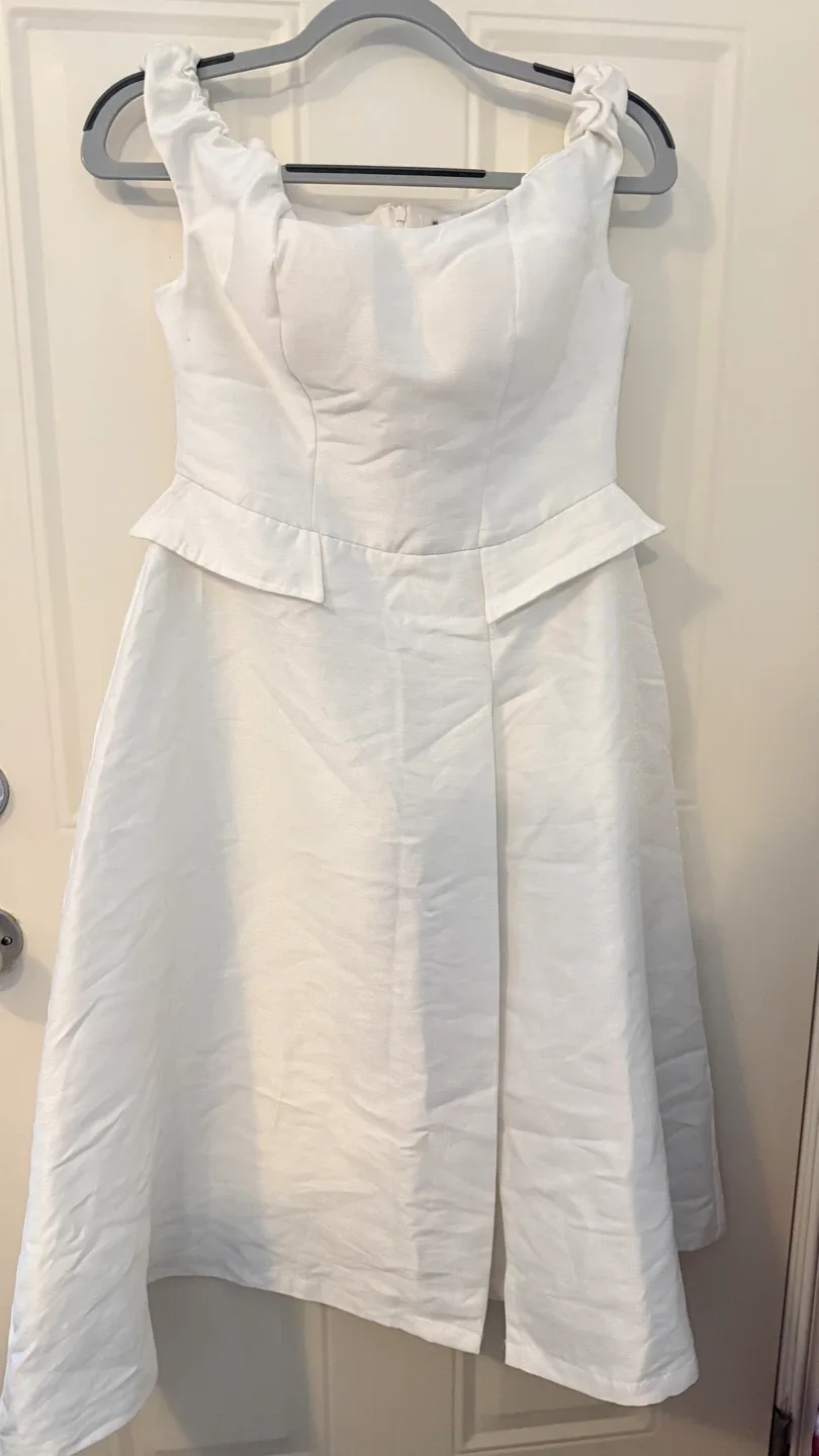 J&R White Midi Dress Size M - photo 2