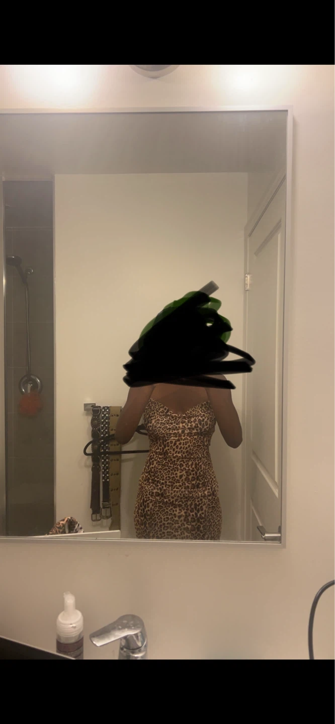 Leopard Print Spaghetti Strap Dress