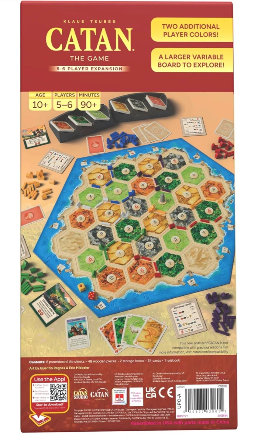 Settlers of Catan: 5-6 Player Expansion (Brand New) - photo 2