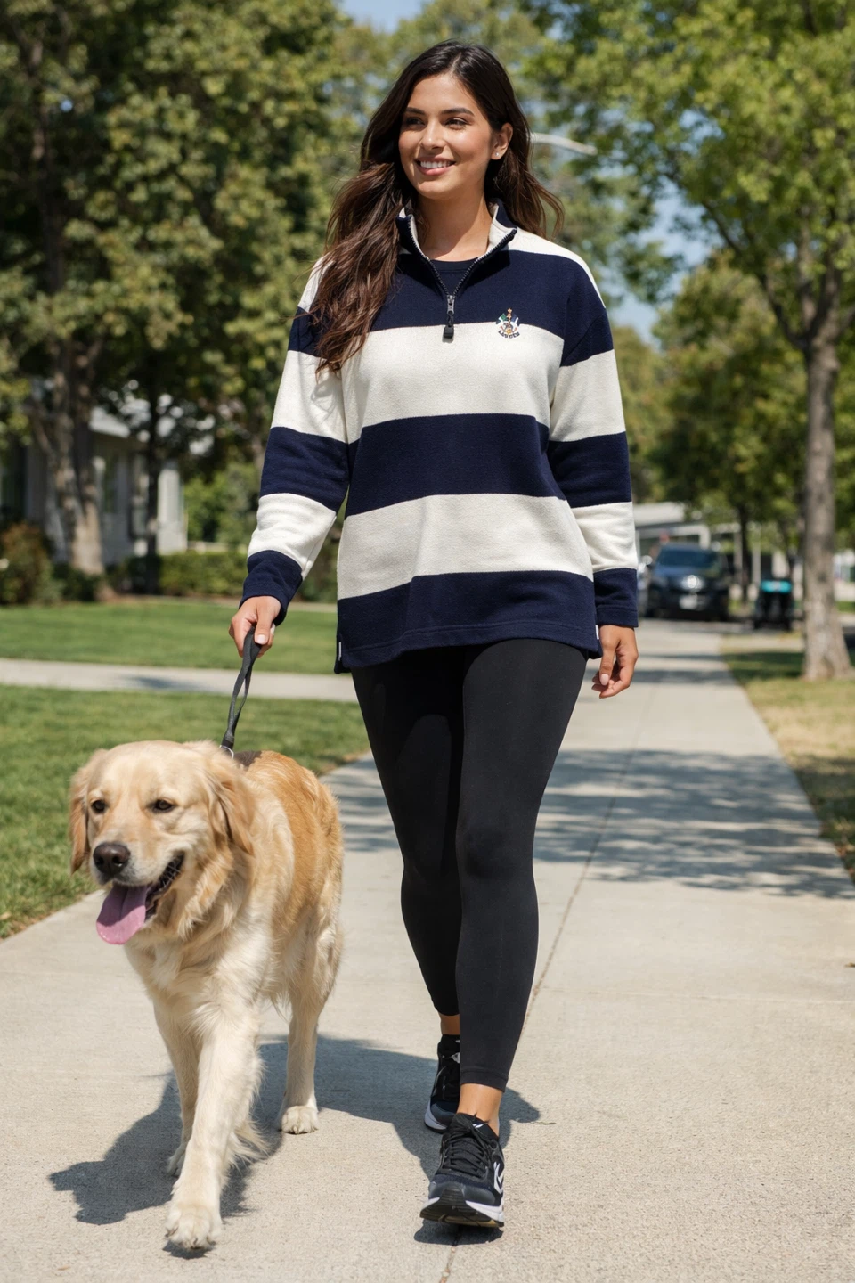 Ralph Lauren Petite Striped 1/4 Zip Sweatshirt - photo 5