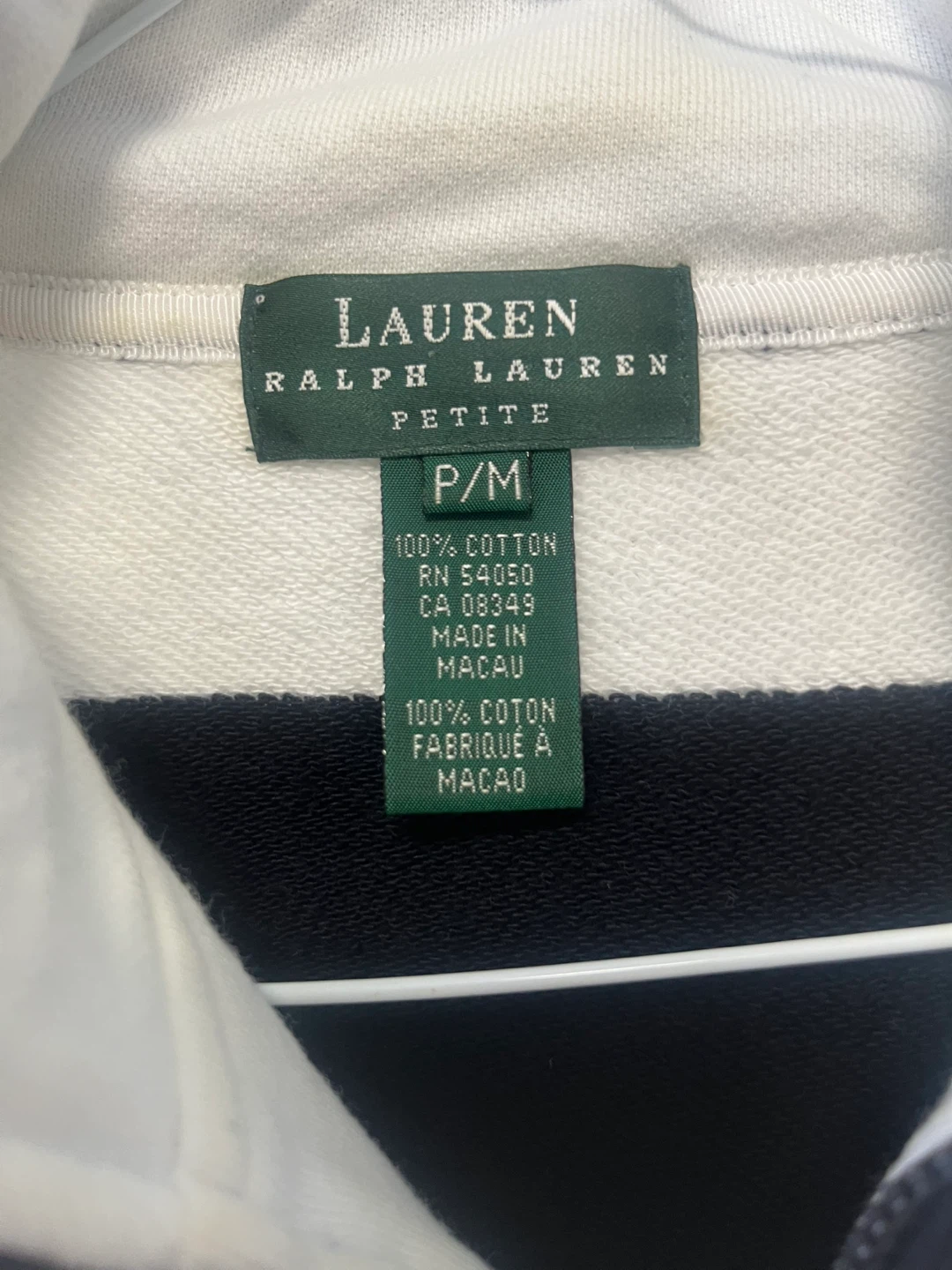 Ralph Lauren Petite Striped 1/4 Zip Sweatshirt - photo 4