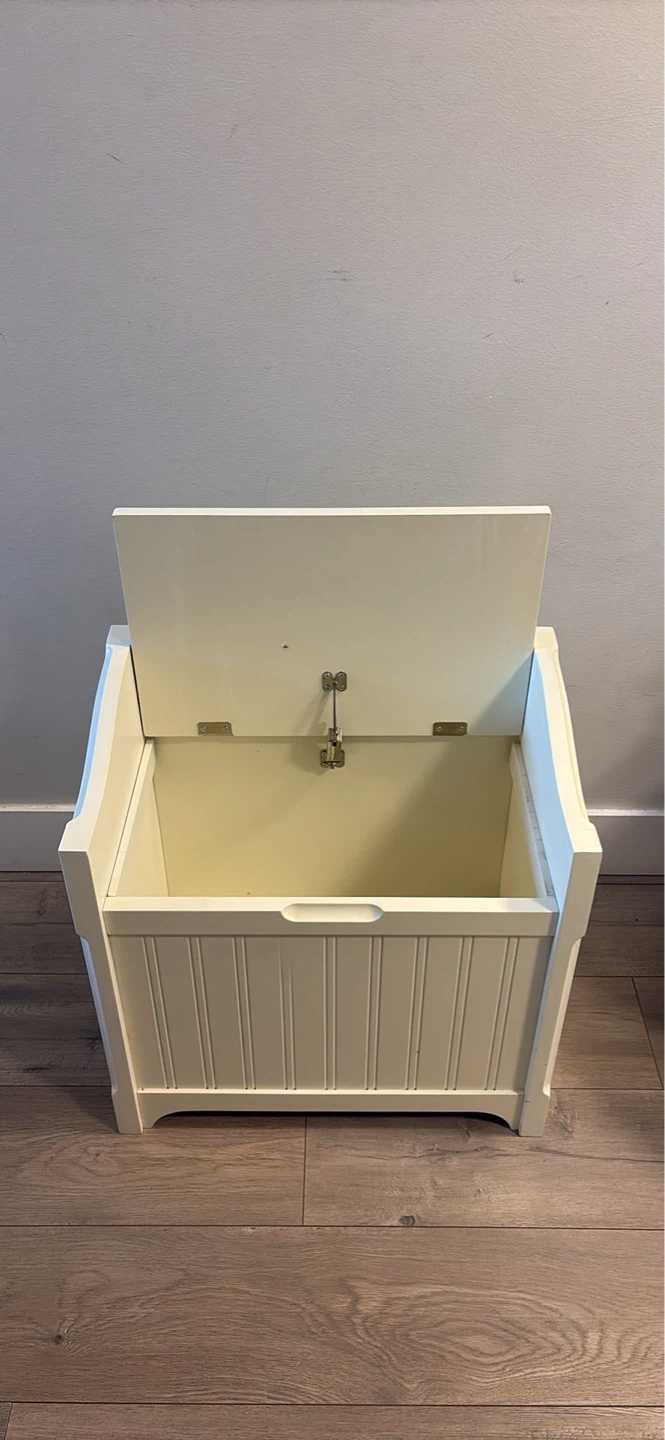 White Storage Bench with Lid - photo 3