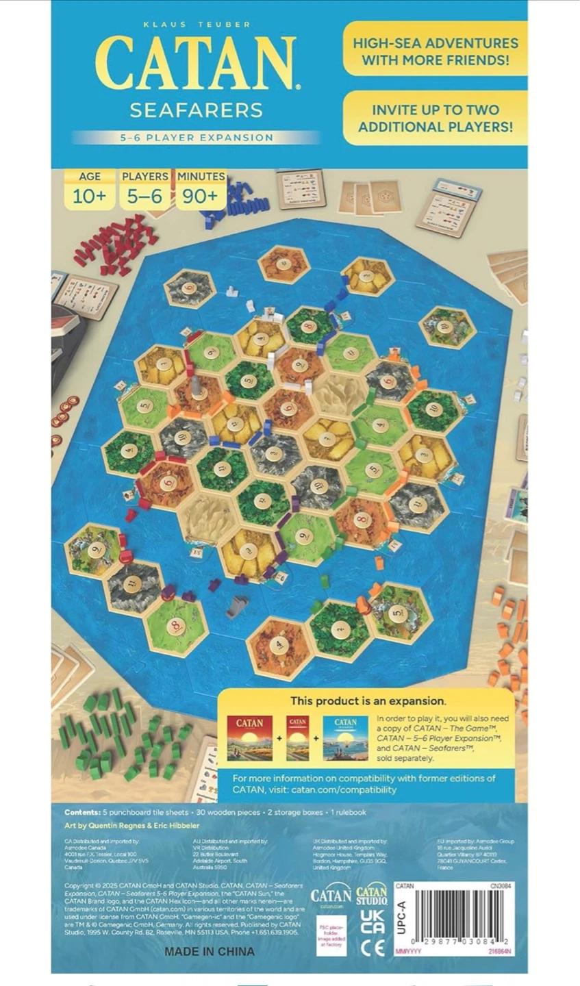 Settlers of Catan Seafarers 5-6 Player Expansion 6th Edition - photo 2