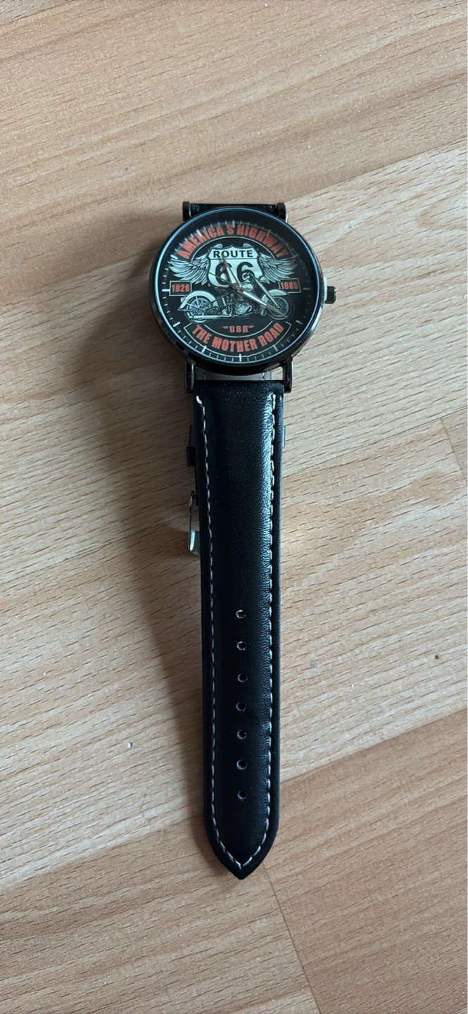 Route 66 Motorcycle Watch - Stylish Black Quartz Analog - photo 2