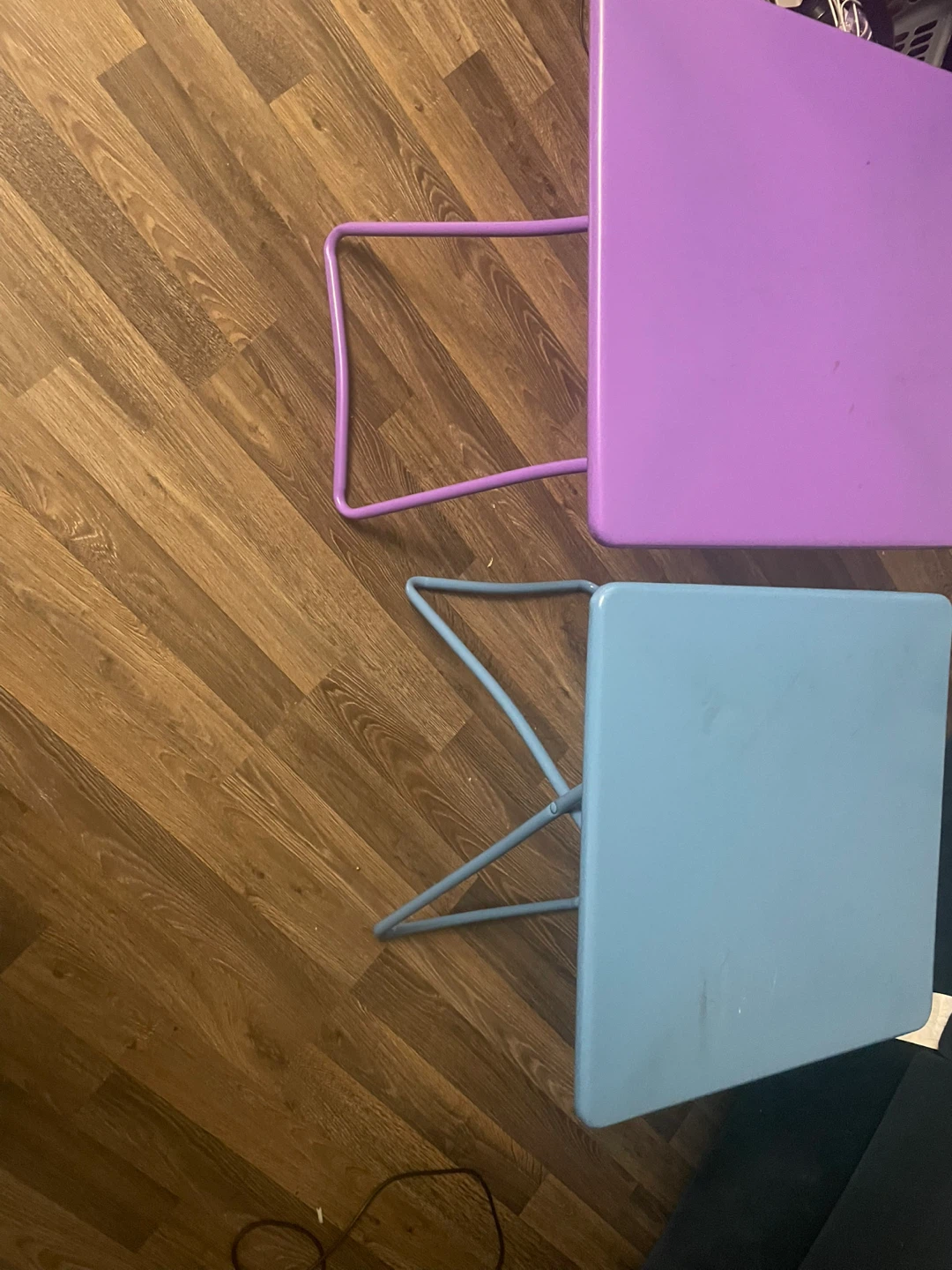 Two Kids Folding Tables - Purple and Blue - photo 2