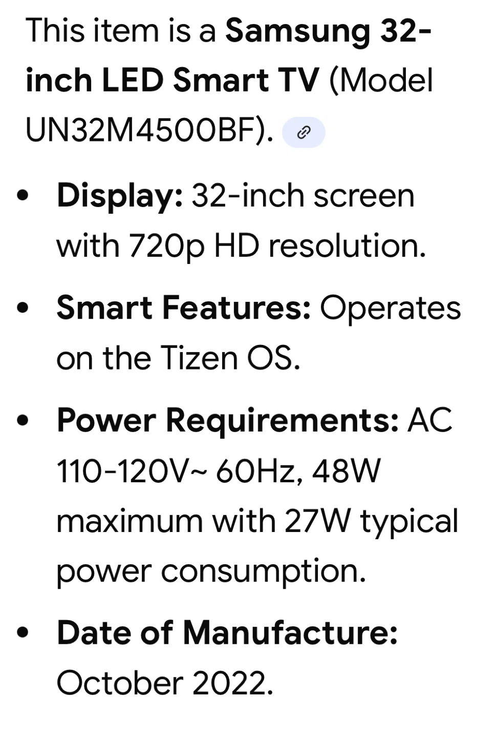 Samsung 32-inch Smart LED TV UN32M4500BF - photo 5