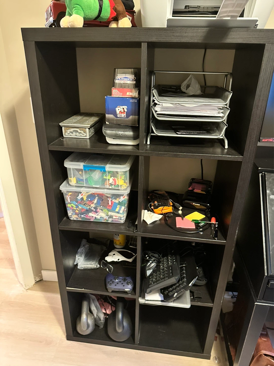 Dark Brown Cube Shelf Unit