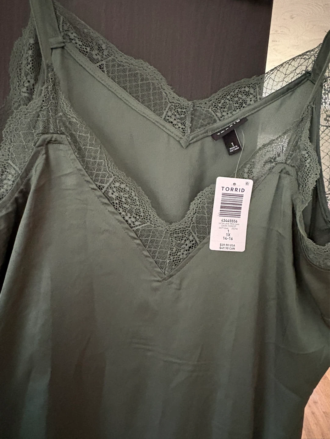 Torrid Satin Lace Trim Cami 1X - photo 2