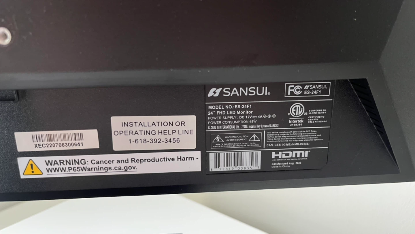 Sansui ES-24F1 24" FHD Monitor - photo 2
