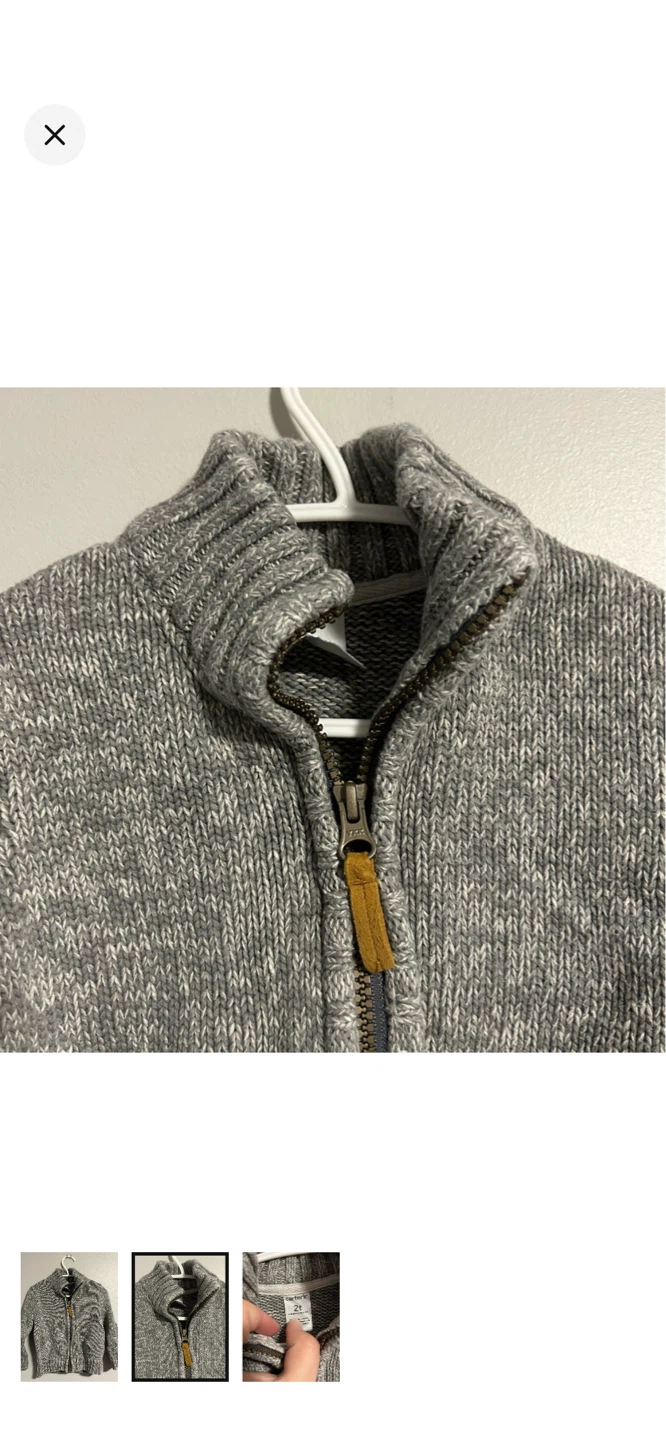 Carter's Toddler Grey Knit Sweater - Size 2T - photo 2
