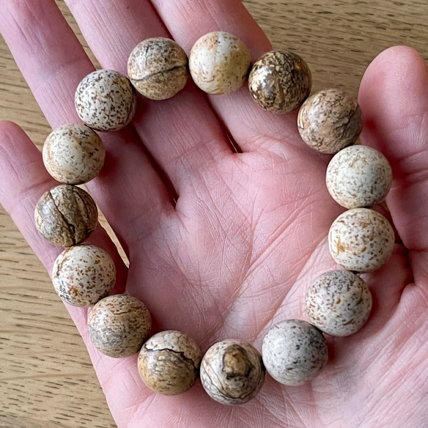 Picture Jasper bracelet (14mm bead) - “Earth stone” - photo 4