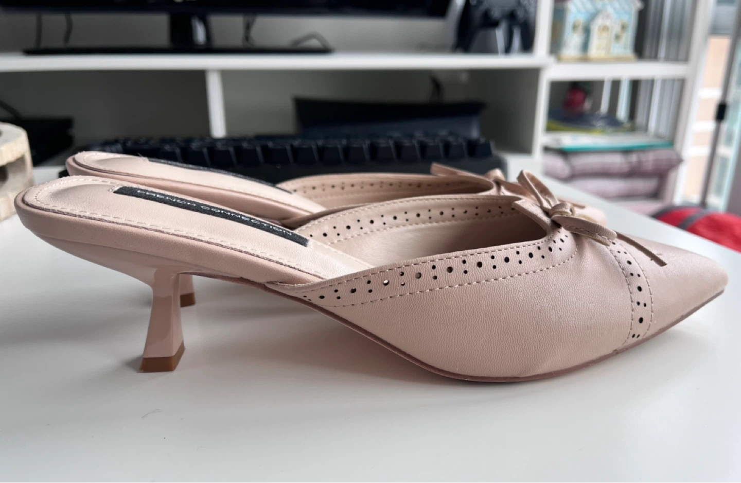 French Connection Pink Mules with Bow Detail - photo 3