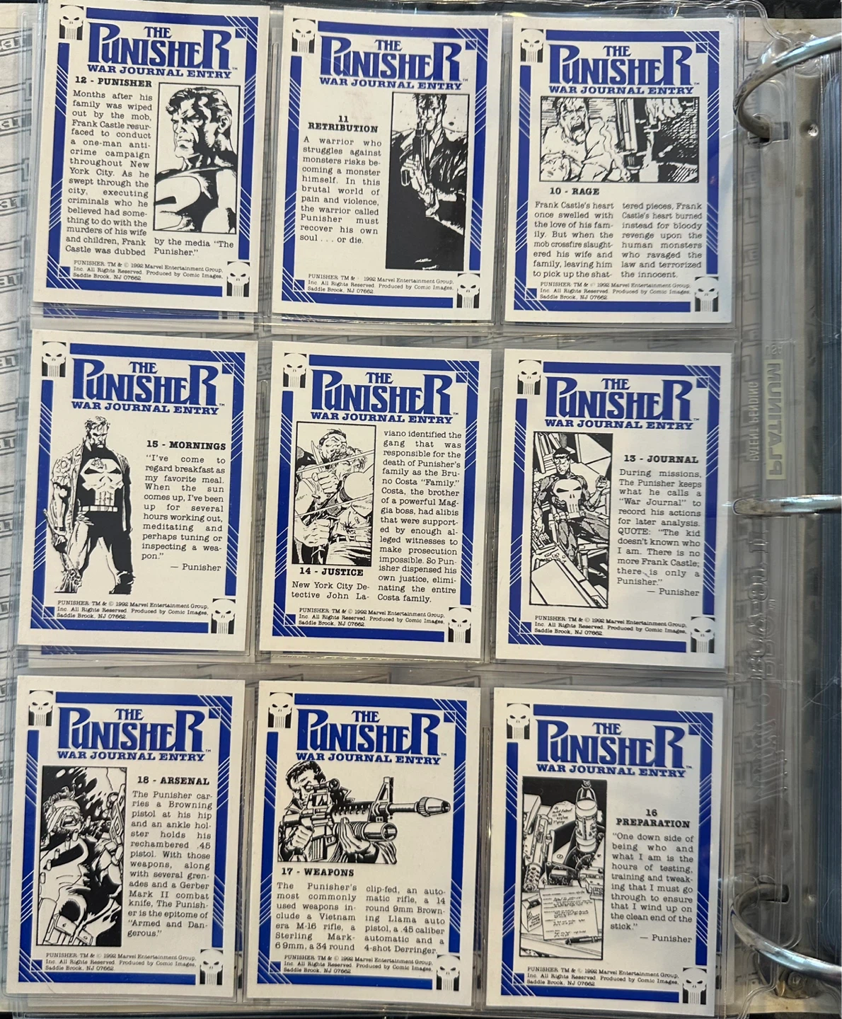 1992 The Punisher War Journal Marvel Trading Cards - photo 4