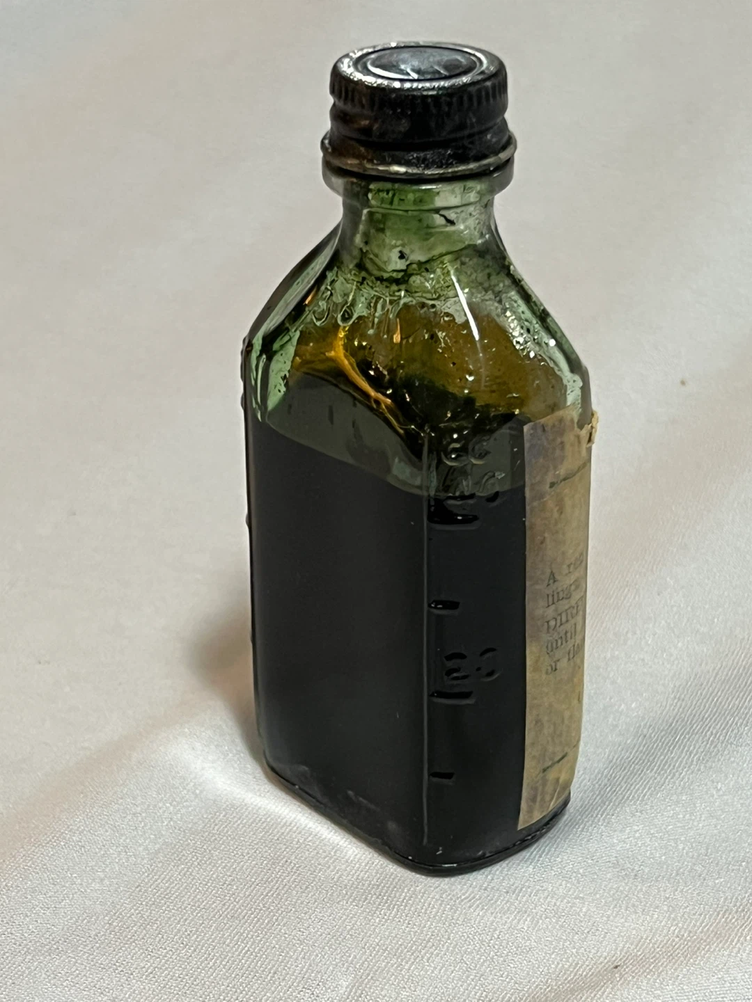 Antique Green Oil Medicine Bottle - photo 5