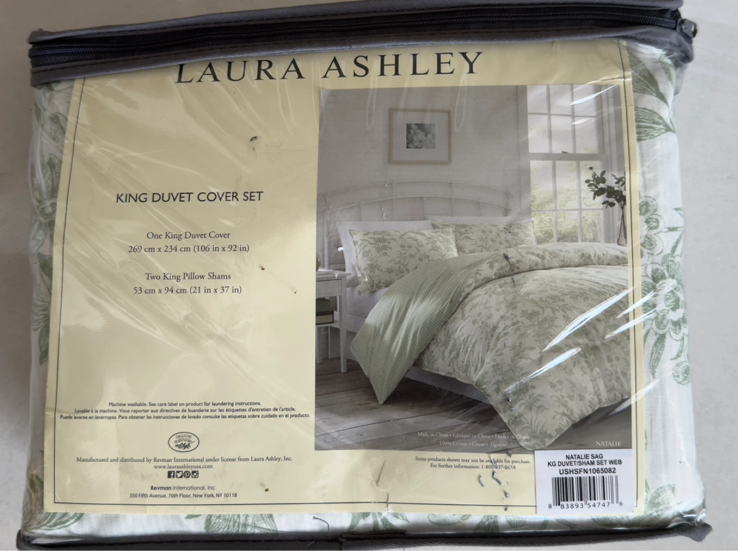 Laura Ashley King Duvet Cover Set - Pastel Green - photo 2