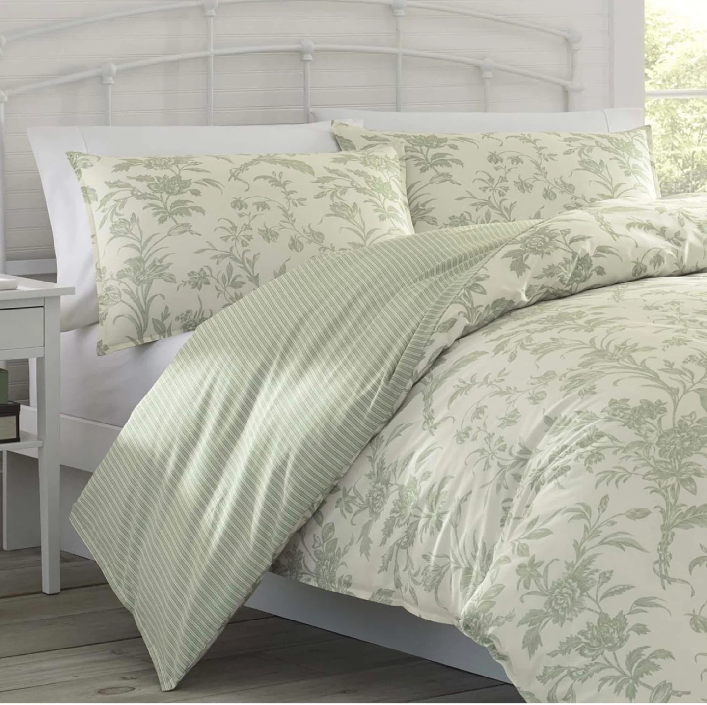Laura Ashley King Duvet Cover Set - Pastel Green - photo 3
