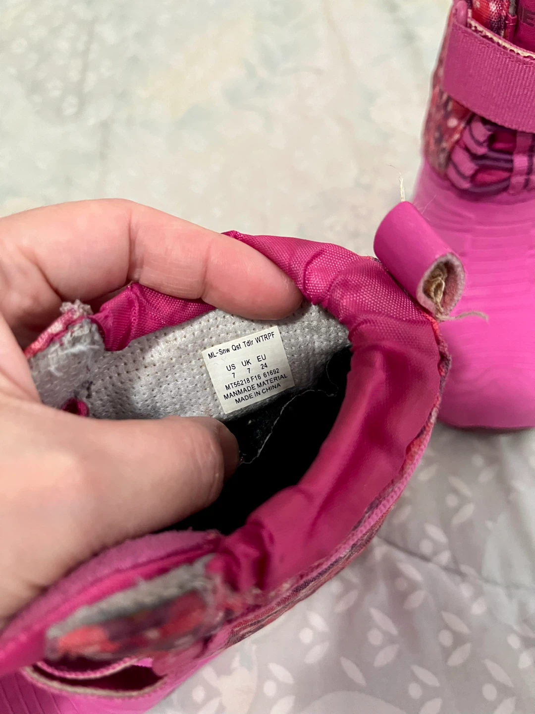 Merrell Pink Winter Boots Toddler Size 6 - photo 3