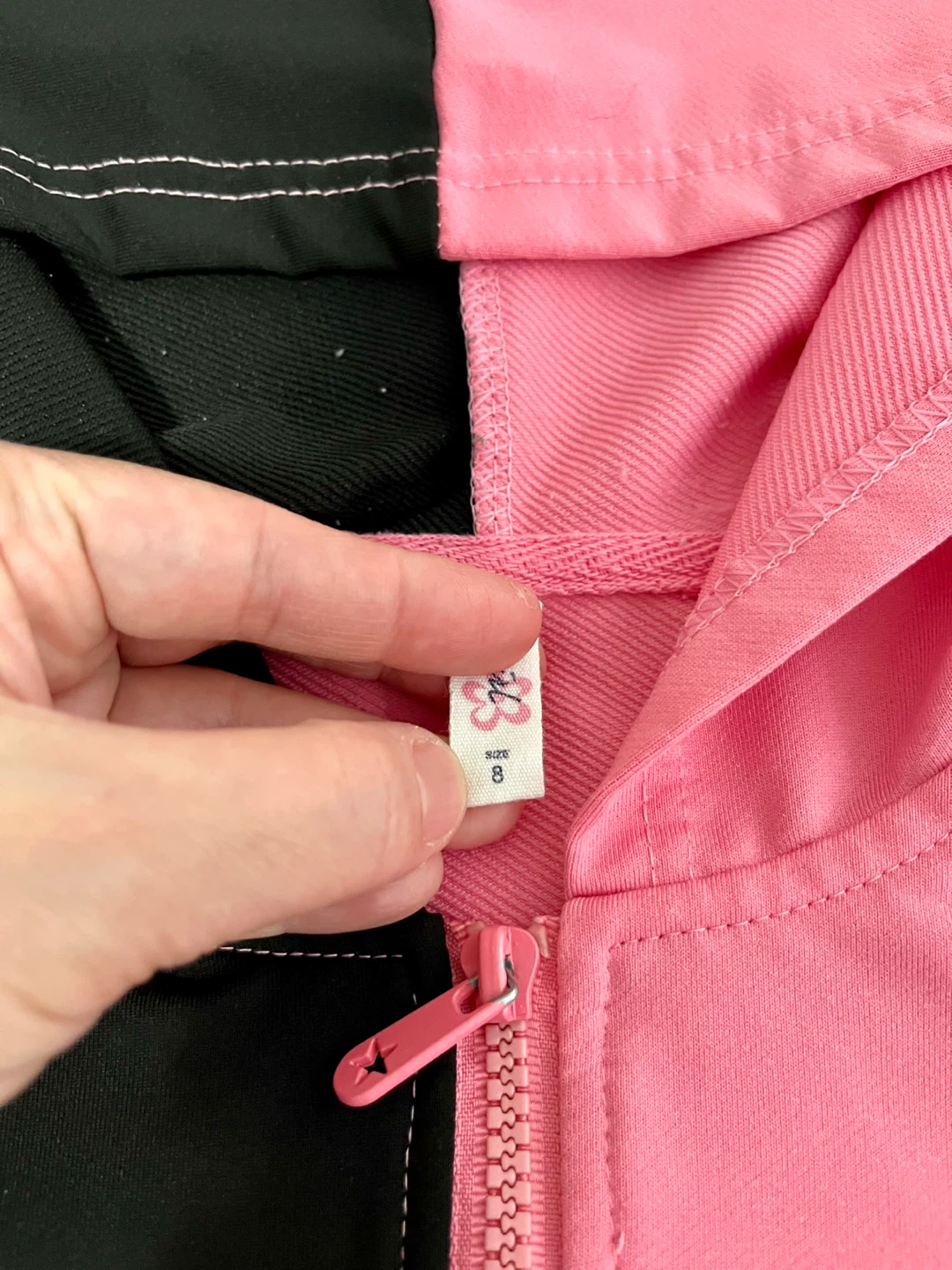Moose Girl Hoodie Size 8 Pink/Black - photo 2