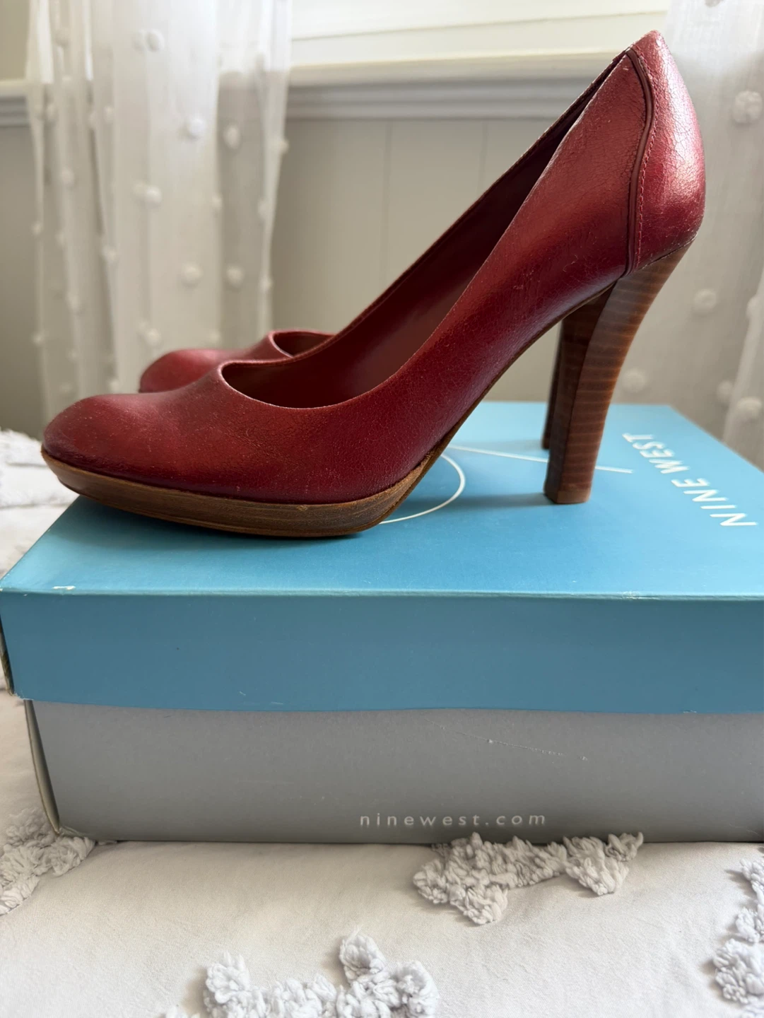 Nine West Korinneo Wine Leather Pumps - photo 2