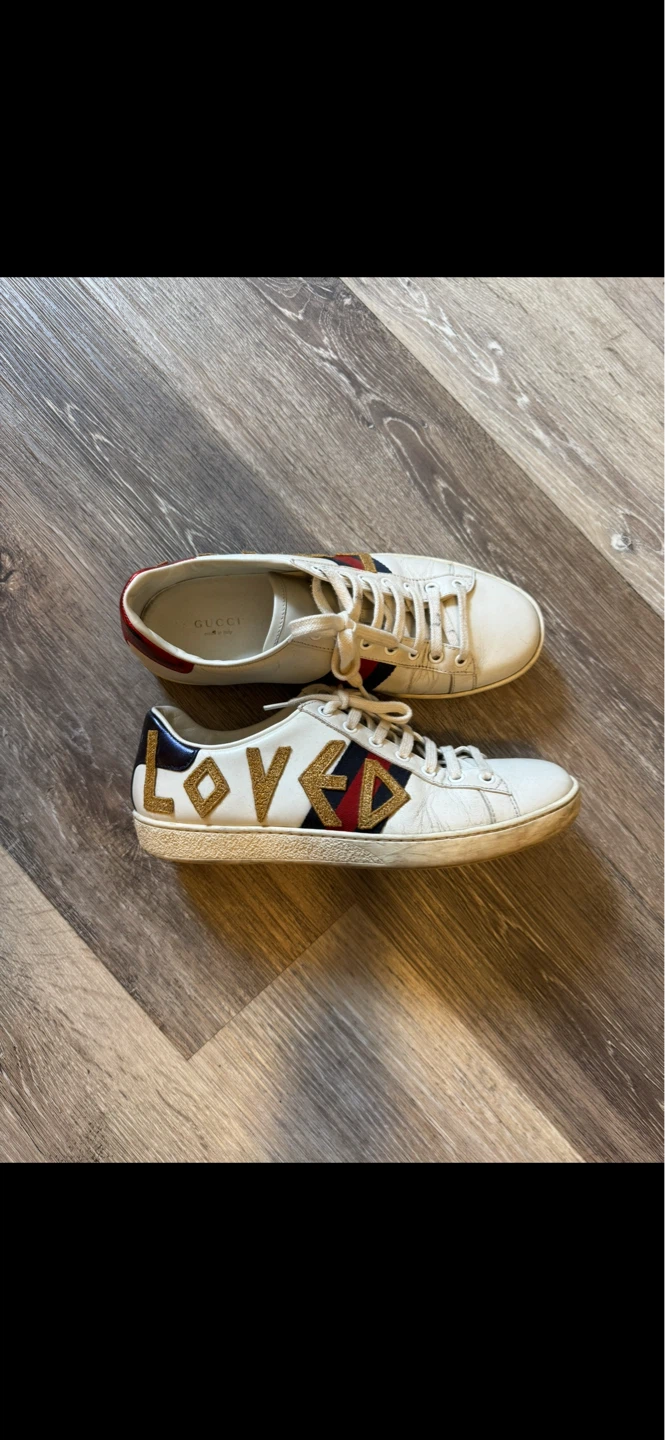 Gucci White "Loved" Sneakers