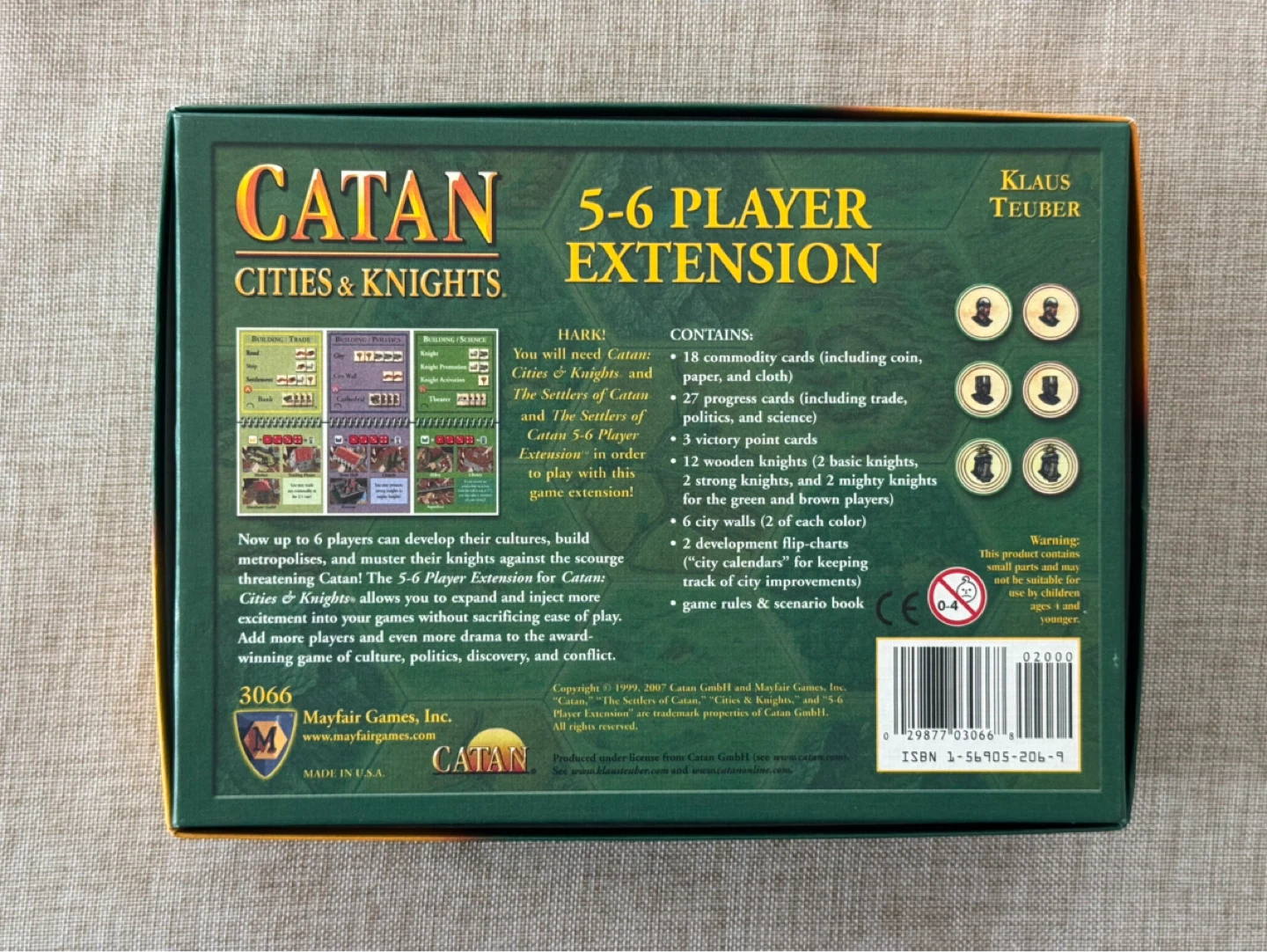 Catan: Cities & Knights + 5-6 Player Extension 4th Ed - photo 2