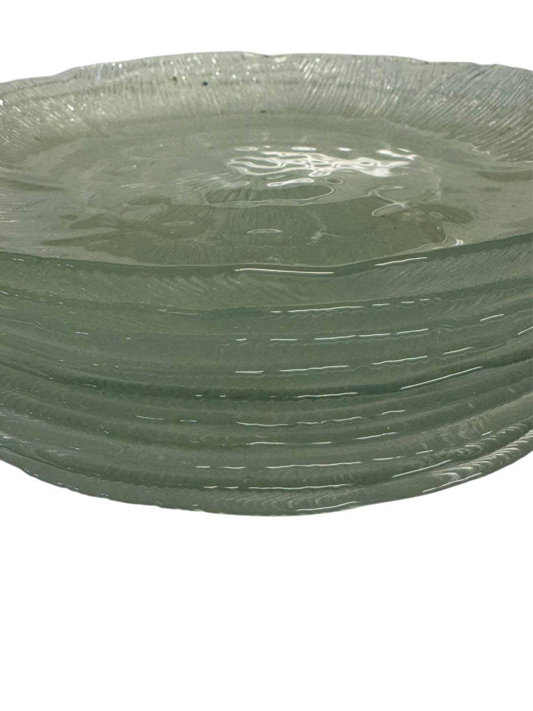 Arcoroc France “Fleur” Pattern Glass Set 10 Salad Dessert Plates - photo 3