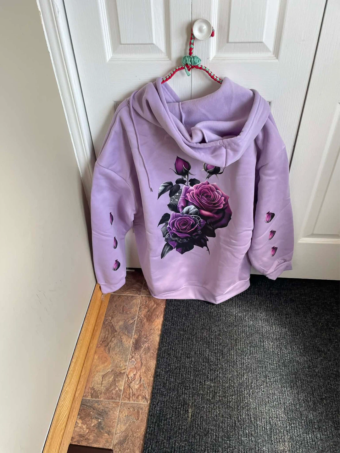Lilac Rose Graphic Hoodie size 16 - photo 2
