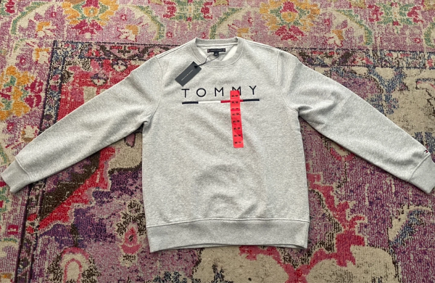 Tommy Hilfiger Grey Crewneck Sweatshirt - Size Medium