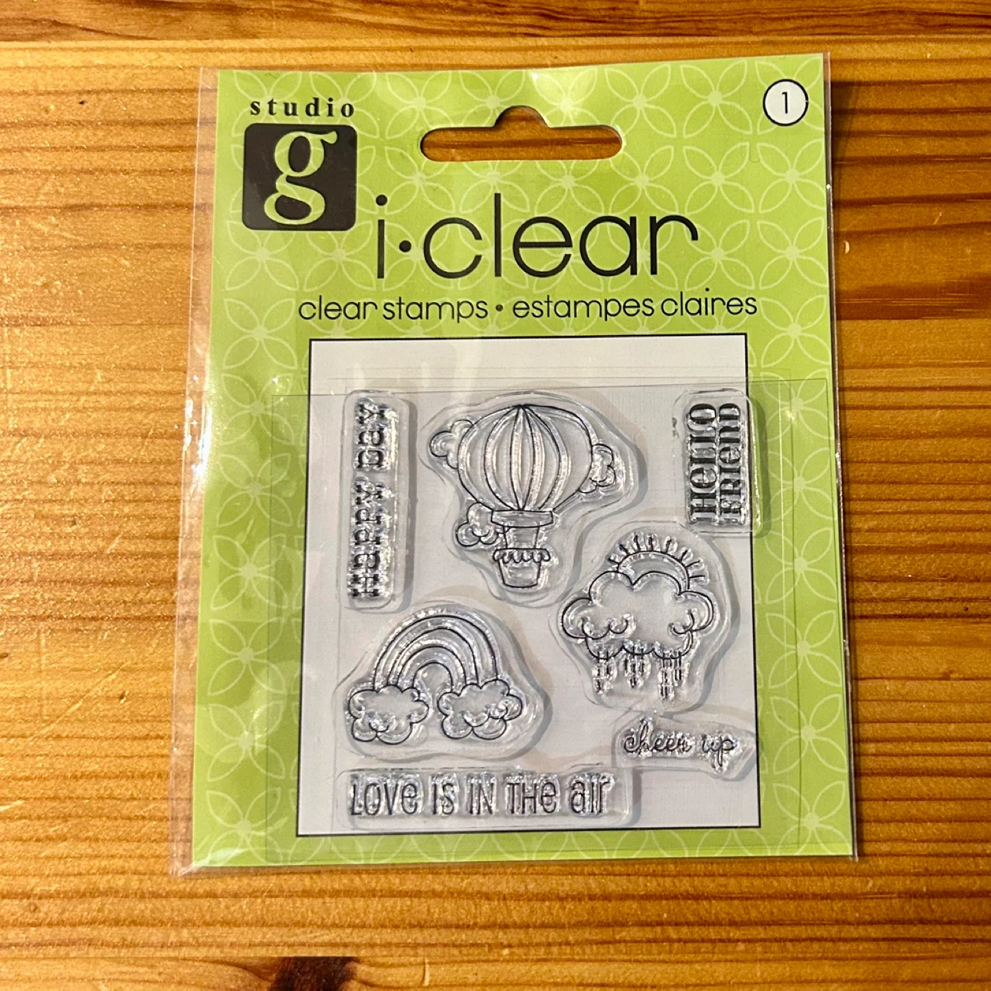 Clear Stamps - Hot Air Balloon, Rainbow, Clouds
