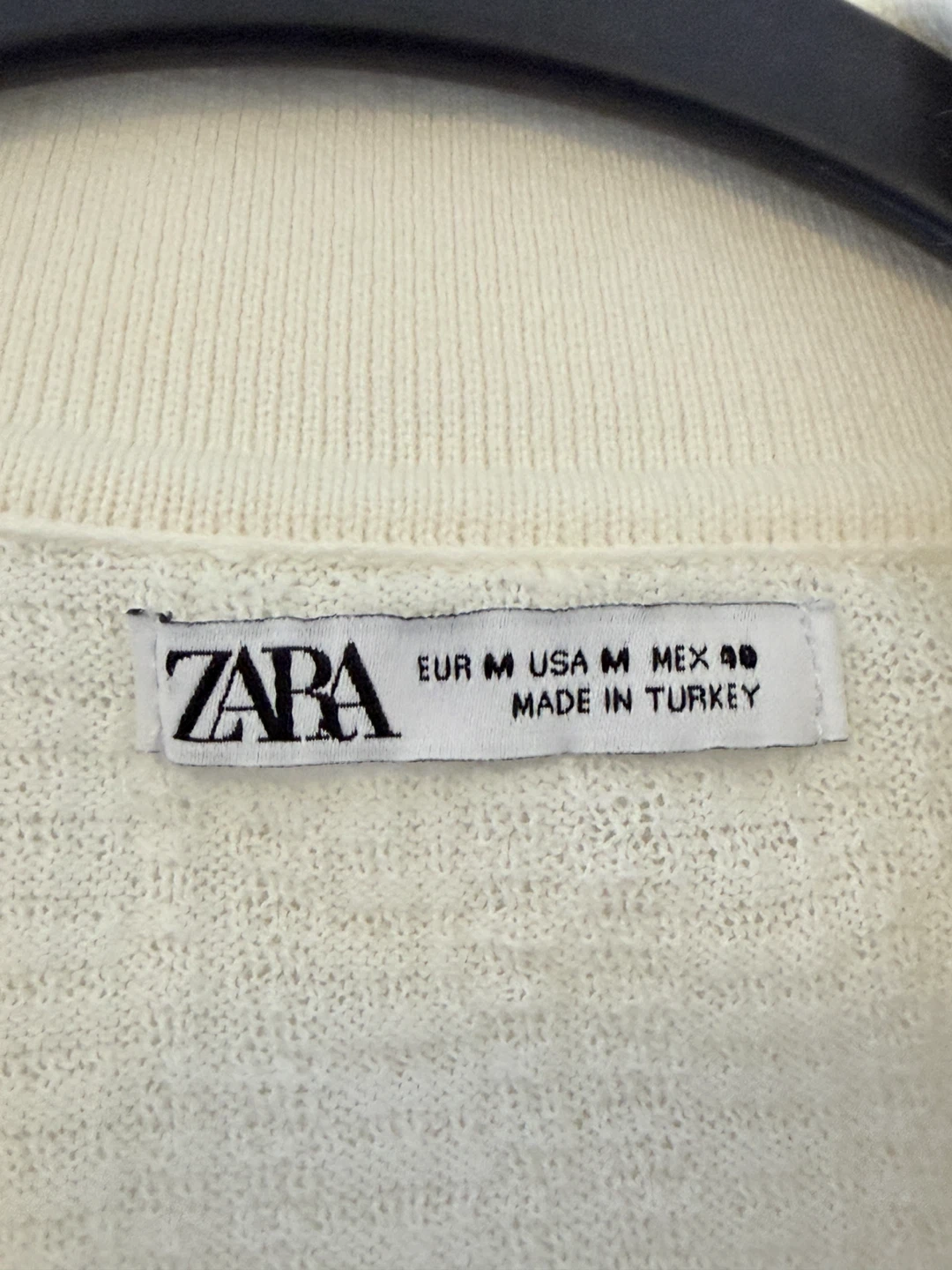 Zara White Short Sleeve Button-Up Shirt - Size M - photo 3