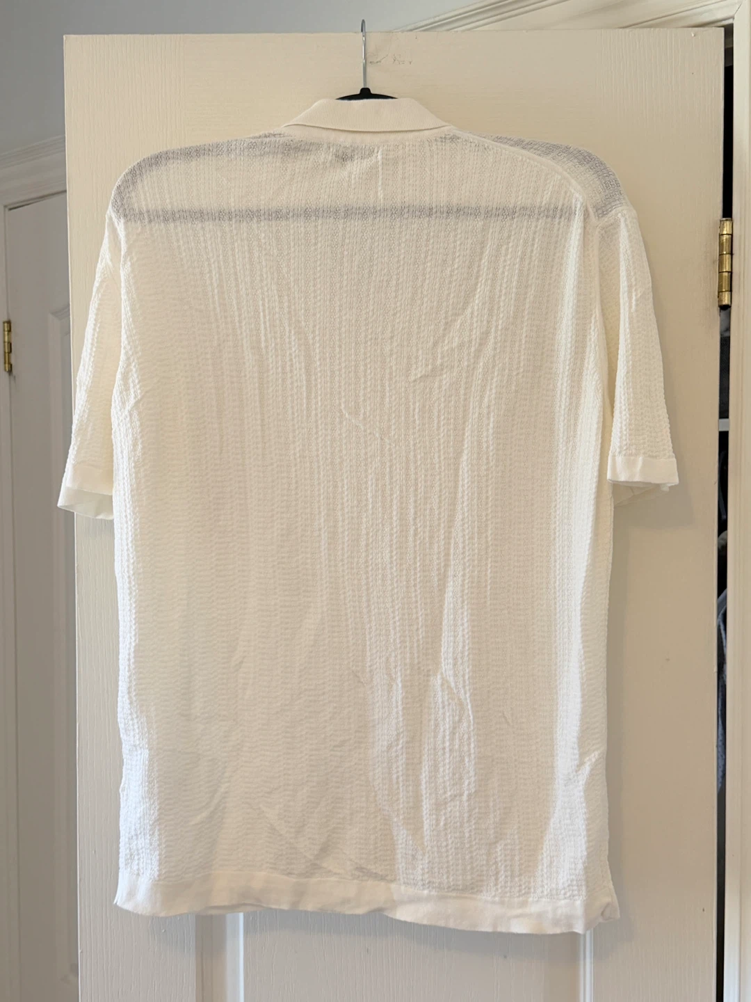 Zara White Short Sleeve Button-Up Shirt - Size M - photo 2