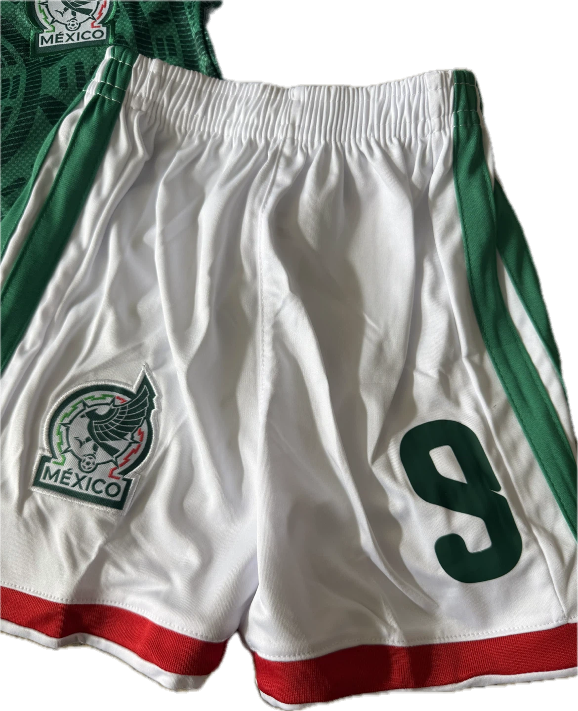Mexico Soccer Jersey & Shorts Set Raul #9 - photo 4